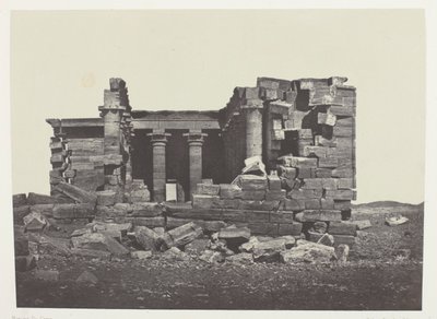 Templo de Maharakkah (Hièra Sycaminos Des Grecs); Núbia, chapa 96 do álbum "Egypte, Nubie, Palestine et Syrie" (1852) de Maxime Du Camp