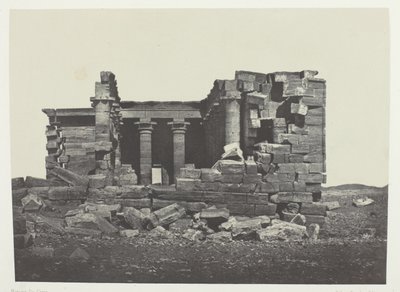 Templo de Maharakkah (Hièra Sycaminos Des Grecs); Núbia, chapa 96 do álbum "Egypte, Nubie, Palestine et Syrie" (1852) de Maxime Du Camp