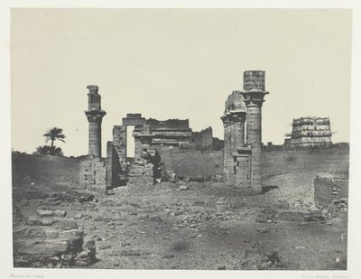 Templo de Hermontis, Alto Egito, 184951, impresso em 1852. de Maxime Du Camp