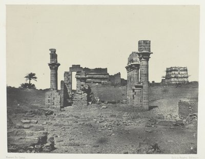 Templo de Hermontis, Alto Egito, chapa 63 do álbum "Egypte, Nubie, Palestine et Syrie" (1852) de Maxime Du Camp