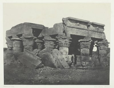 Templo de Umbos, Alto Egito, 184951, impresso em 1852. de Maxime Du Camp