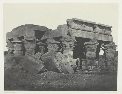 Templo de Ombos, Alto Egito, chapa 65 do álbum "Egypte, Nubie, Palestine et Syrie" (1852) de Maxime Du Camp