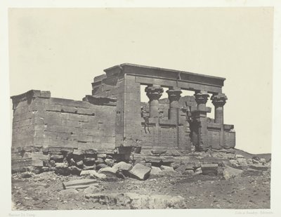 Templo de Debod, Parembol do Itinerário de Antoninus, Núbia, 184951, impresso em 1852. de Maxime Du Camp