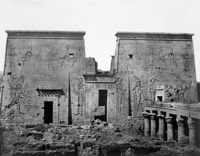 Templo de Philae, Nubia, Egito, 1852 de Maxime Du Camp