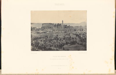 Tebas. Palácio de Karnak. Vista geral das ruínas, olhando para leste. de Maxime Du Camp