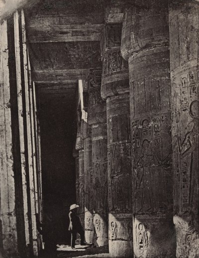 Tebas, Medinet Habu, galerias do palácio de Maxime Du Camp