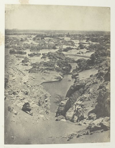 Vue Cavalière De La Seconde Cataracte; Nubie, chapa 111 do álbum "Egypte, Nubie, Palestine et Syrie" (1852) de Maxime Du Camp