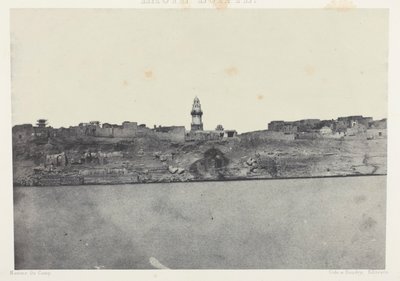 Vista geral de Esneh, Alto Egito, chapa 64 do álbum "Egypte, Nubie, Palestine et Syrie" (1852) de Maxime Du Camp