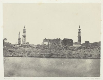 Vista geral, Girgeh, Alto Egito, 184951, impresso em 1852. de Maxime Du Camp