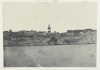 Vista geral de Esneh, Alto Egito, chapa 64 do álbum "Egypte, Nubie, Palestine et Syrie" (1852) de Maxime Du Camp