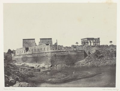 Vista vista do ângulo sudoeste, Filo; Núbia, chapa 69 do álbum "Egypte, Nubie, Palestine et Syrie" (1852) de Maxime Du Camp
