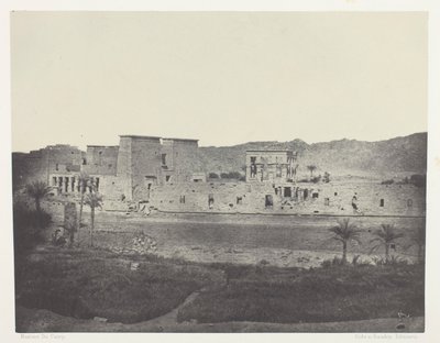 Vista da ilha de Beghé, Oeste, Philoe; Núbia, chapa 68 do álbum "Egypte, Nubie, Palestine et Syrie" (1852) de Maxime Du Camp