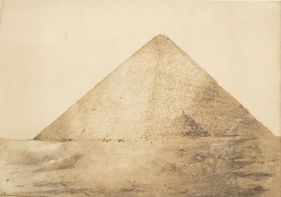 Vista da Grande Pirâmide de Cheops da esquina da S.E., Dezembro de 1849. de Maxime Du Camp