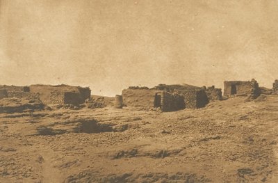 Vista da Vila de Abu-hor Trópico de Câncer, abril de 1850. de Maxime Du Camp