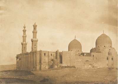 Vista geral da Mesquita e Túmulo do Sultão Bezkouk, El-Melek..., Dezembro de 1849-Janeiro de 1850. de Maxime Du Camp