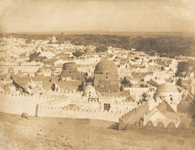 Vista geral do Cemitério Siout, 1849-50. de Maxime Du Camp