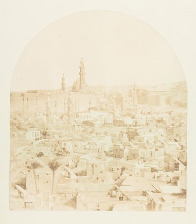 Vista geral do Kairo, tirada da Mesquita de Tegloun, Dezembro de 1849-Janeiro de 1850. de Maxime Du Camp