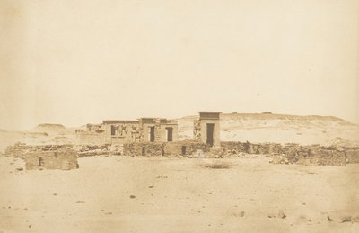 Vista geral do Templo e da Vila de Déboude Parembole, 10 de abril de 1850. de Maxime Du Camp