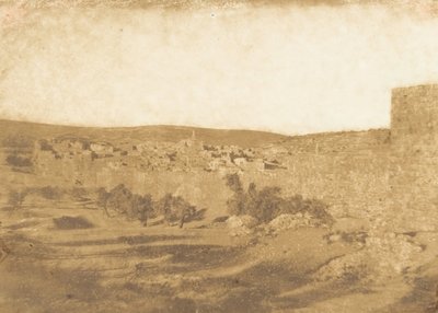 Vista tirada do noroeste de Jerusalém, agosto de 1850. de Maxime Du Camp