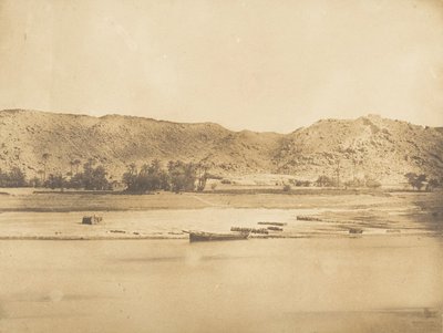 Vista tirada a sudeste de Philae - Cherk-el-Hesseh, 1849-50. de Maxime Du Camp