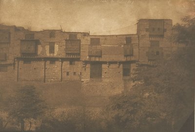Vista tirada de um Jardim no Bairro do Franco, Kairo, dezembro de 1849-janeiro de 1850. de Maxime Du Camp