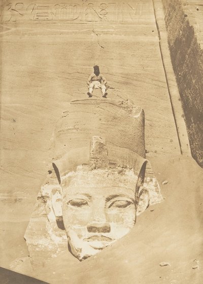 Colosso mais ocidental do Templo de Re, Abu Simbel, 1850. de Maxime Du Camp