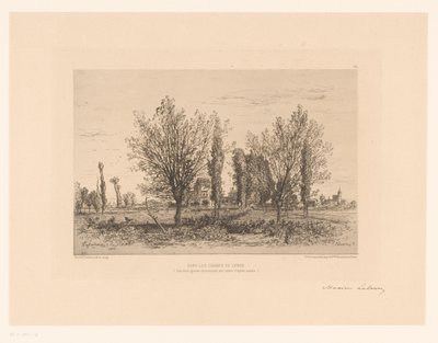 Paisagem com prado e vista de uma cidade
Dans les champs de Cénon. (título sobre o objecto) de Maxime François Antoine Lalanne (signed by artist)