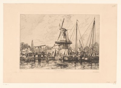 Vista de Haarlem À Haarlem (Holanda) (título no objeto) de Maxime François Antoine Lalanne