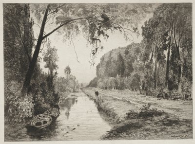 Canal em Pont Sainte-Maxence, c. 1878 de Maxime Lalanne
