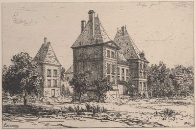 Chateau Thierry (gravura e ponta seca) de Maxime Lalanne