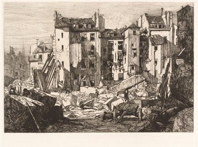 Demolição para a abertura da rue des Ecoles de Maxime Lalanne