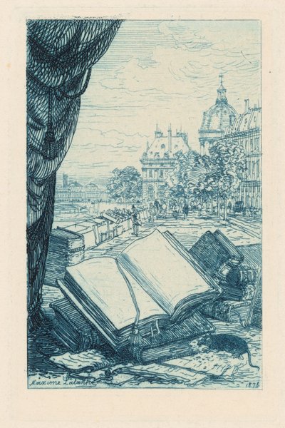 Frontispício para «Un bouquiniste parisien : le père Lécureux» de Maxime Lalanne