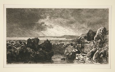 The Black Rocks perto de Trouville (maré baixa) de Maxime Lalanne