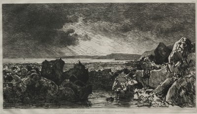 As rochas negras perto de Trouville. de Maxime Lalanne