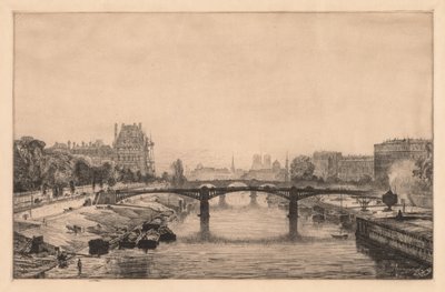 Paris, vista da Ponte Concorde, 1866. de Maxime Lalanne