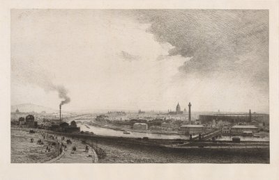 Paris em 1867, vista do Trocadero de Maxime Lalanne
