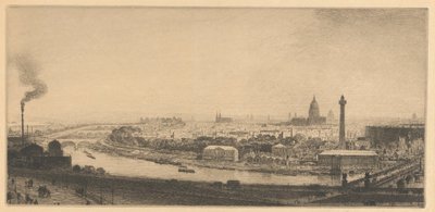 Paris em 1867: vista do Trocadéro de Maxime Lalanne