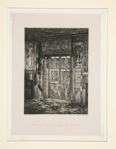 Porte de la galerie de ch?ne (Porta da Galeria do Carvalho), pl. 8 da suíte Chez Victor Hugo (Victor Hugo de Maxime Lalanne