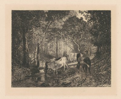 Vacas no bosque de Maxime Lalanne