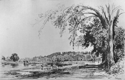 Vista de Richmond desde o Tamisa, 1871 de Maxime Lalanne
