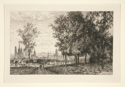 Vista de Rouen (Vista de Rouen) de Maxime Lalanne