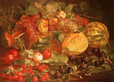 Natureza morta com fruta de Maximilian Pfeiler or Pfeiller