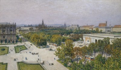 Vista do anel em direção à Câmara Municipal e ao Parlamento de Maximilian Suppantschitsch