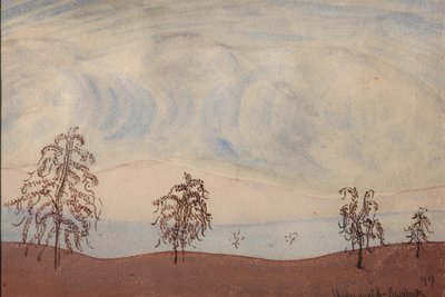 Paisagem com árvores, 1917 de Maximilian Voloshin