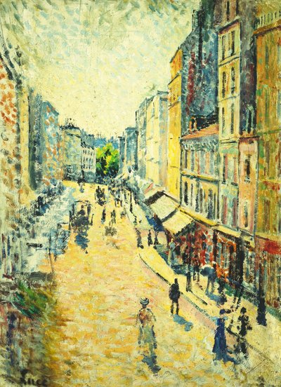 Uma rua em Abbesses; Rua das Abesses, 1895 de Maximilien Luce