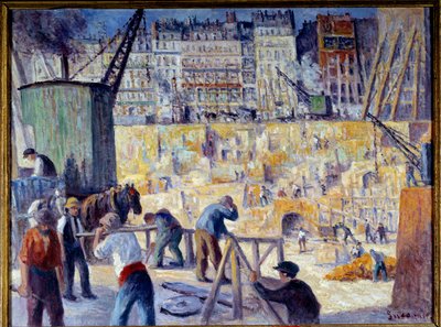 Uma obra em Paris em 1912 Pintura de Maximilien Luce (1858-1941) 1912 Dim. 0,6x0,81 m Rouen, Musee des Beaux Arts de Maximilien Luce