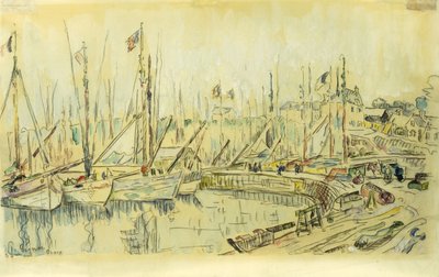 Barcaças no Sena; Os Peniches no Sena, de Maximilien Luce