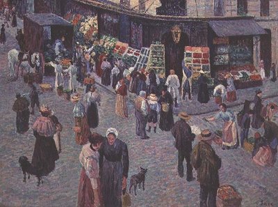A Rue des Abbesses de Maximilien Luce