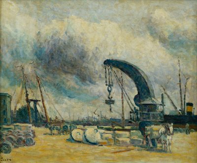 O porto, Quai a Schiedamm, 1907 de Maximilien Luce