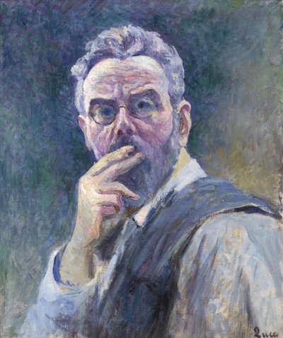 Auto-retrato com cigarro, c. 1905 de Maximilien Luce